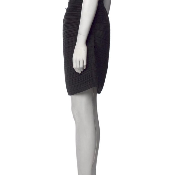 Black Lanvin zippered skirt U.S. size 8 size 40 raw edges - Picture 2 of 7